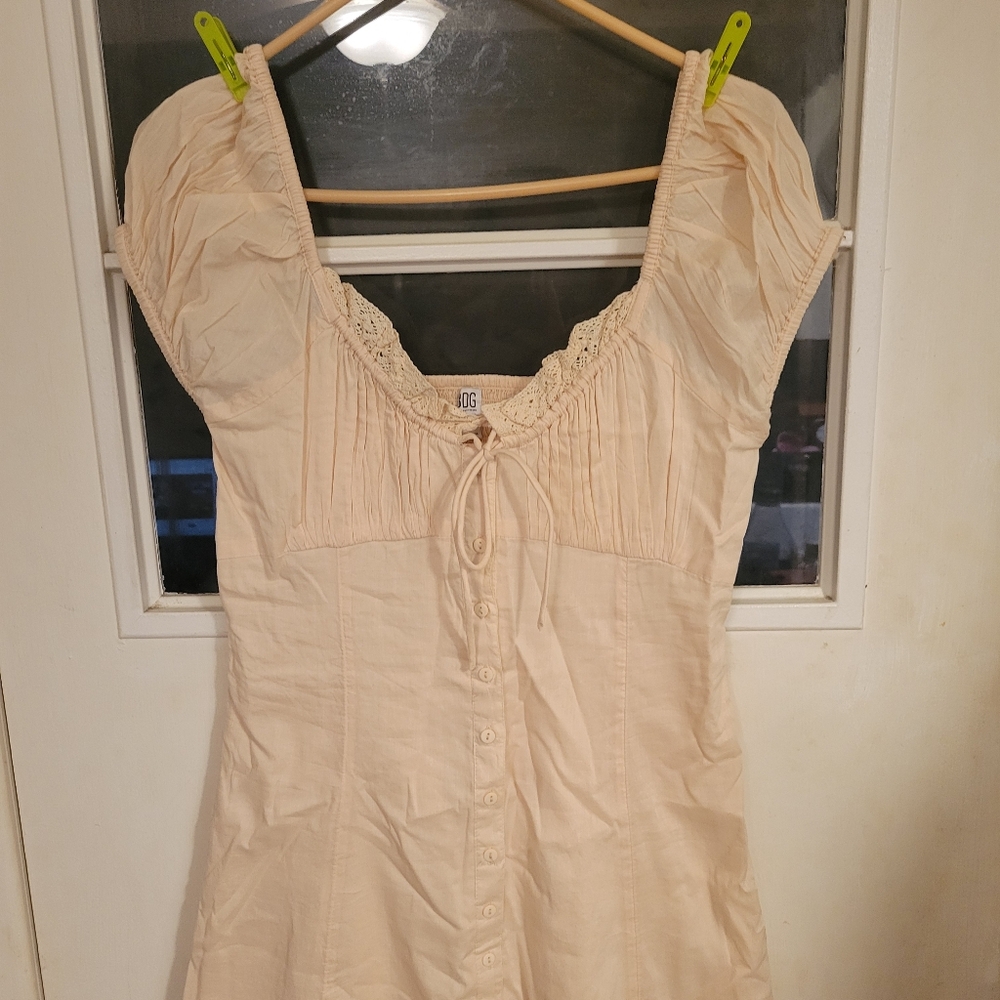 BDG Carmen Bohemia Cotton Midi Dress sz L